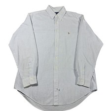 Ralph Lauren Yarmouth Mens 16.5-35 Blue Striped Cotton