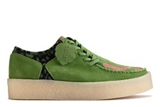 Clarks Lugger Cupsole x Salehe Bembury Mens Green Oxfords  Lace Ups Shoes