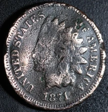 1871 INDIAN HEAD CENT