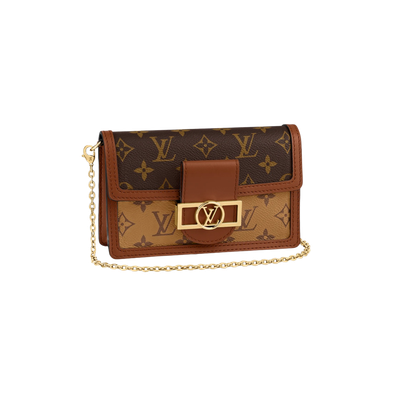 Louis Vuitton Dauphine Chain Wallet Monogram and Monogram Reversed