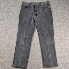 Vintage Lee Riders M.R. Jeans Mens 36x30 Fit 34x29 Black Straight 80s Made USA