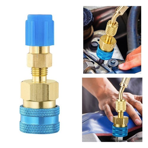 Low Side Quick Coupler for R1234YF to R134A Car Air Conditioning Hose Filling - Picture 2 of 7