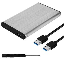 A-Goldnest Aluminum Alloy 2.5" Hard Drive Enclosure USB 3.0 to SATA Silver