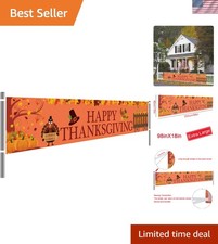 Charming Thanksgiving Party Banner - 8.2 FT Large Decor with Pumpkins  Turkeys