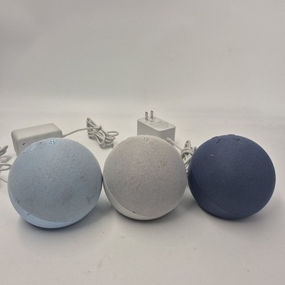 Amazon Echo Dot Smart Speaker C2N6L4 5th Gen Lot Of 3 Blue Gray with Power Cord