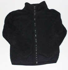 Victoria's Secret PINK Full Zip Sherpa Fleece Jacket Women's Size M Black