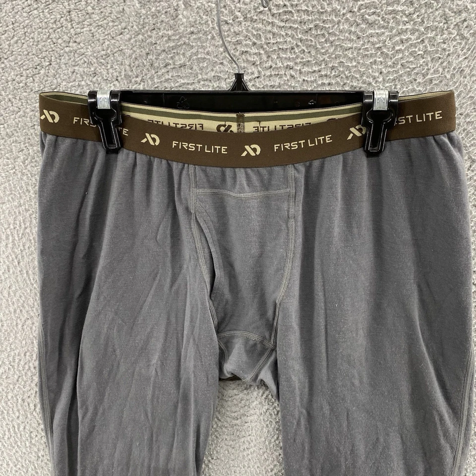 First Lite Long John Men Extra Large Gray Kiln Midweight 250 Merino-X Base Layer - Image 2 of 4