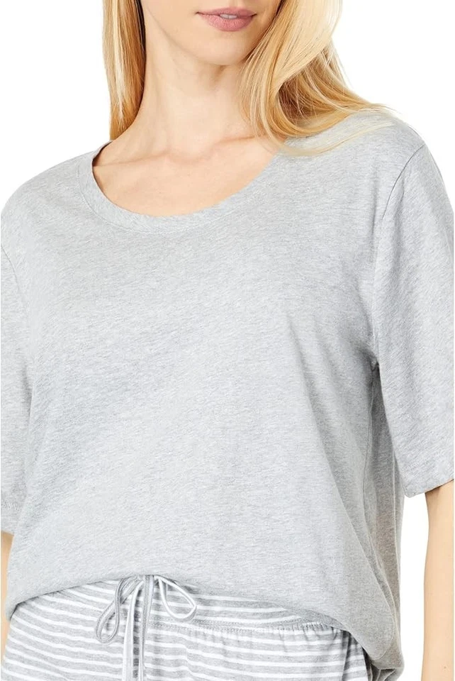 Camiseta para dormir de algodón Jockey - Color: gris medio jaspeado - Talla: mediana Foto 2 de 3