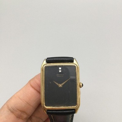 SEIKO クォーツ 腕時計 スクエア ゴールド ブラック 豊*様 SEIKO