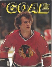 1979 11/9 GOAL hockey program Hartford Whalers Chicago Blackhawks Tom Lysiak