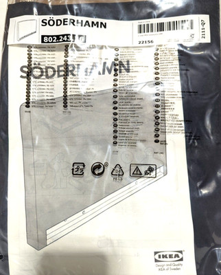 Ikea SODERHAMN Armrest Cover Slipcover SAMSTA DARK GRAY *Genuine* New! SEALED
