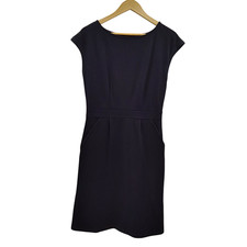 Quince Women Ultra-Stretch Ponte Cap Sleeve Mini Dress Navy S