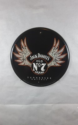 Jack Daniels Metal Round Sign Man Cave Decor Bar Pub Wall Hanging Whiskey Barrel