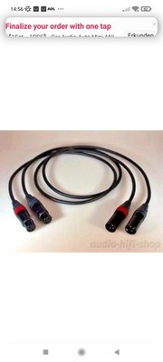 2 x 1,00m Mogami 2549 Neglex XLR Kabel mit Neutrik Steckern aus der XX-Serie