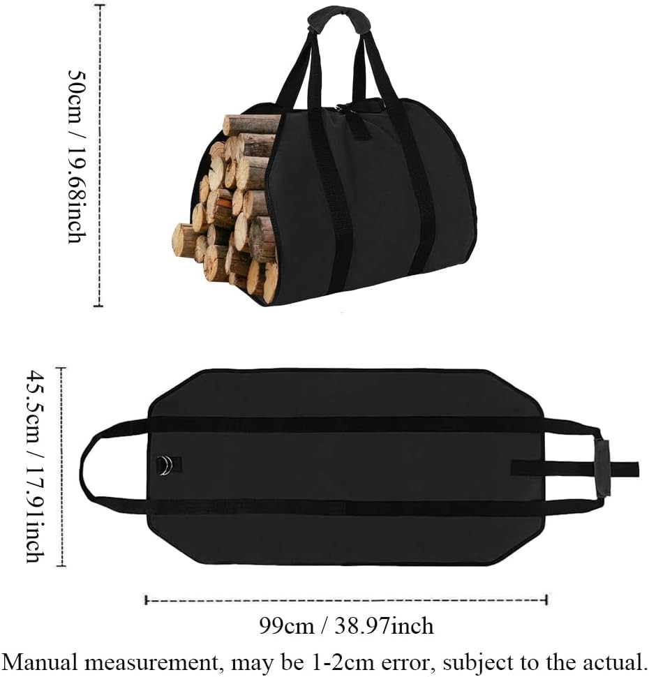 Firewood Carrier with Handles, Firewood Rack Outdoor Firewood Bags, Water Resist