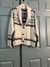 Size XL Frye Oatmeal Heather Combo Cardigan NWT