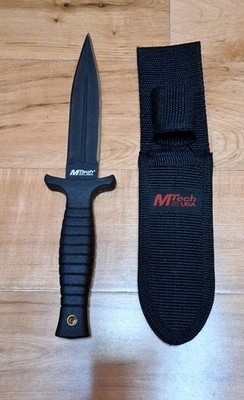 MTech BOOT/WAIST KNIFE DAGGER BLACK SPEAR BLADE SHEATH 9'' OVERALL, NEW NO BOX