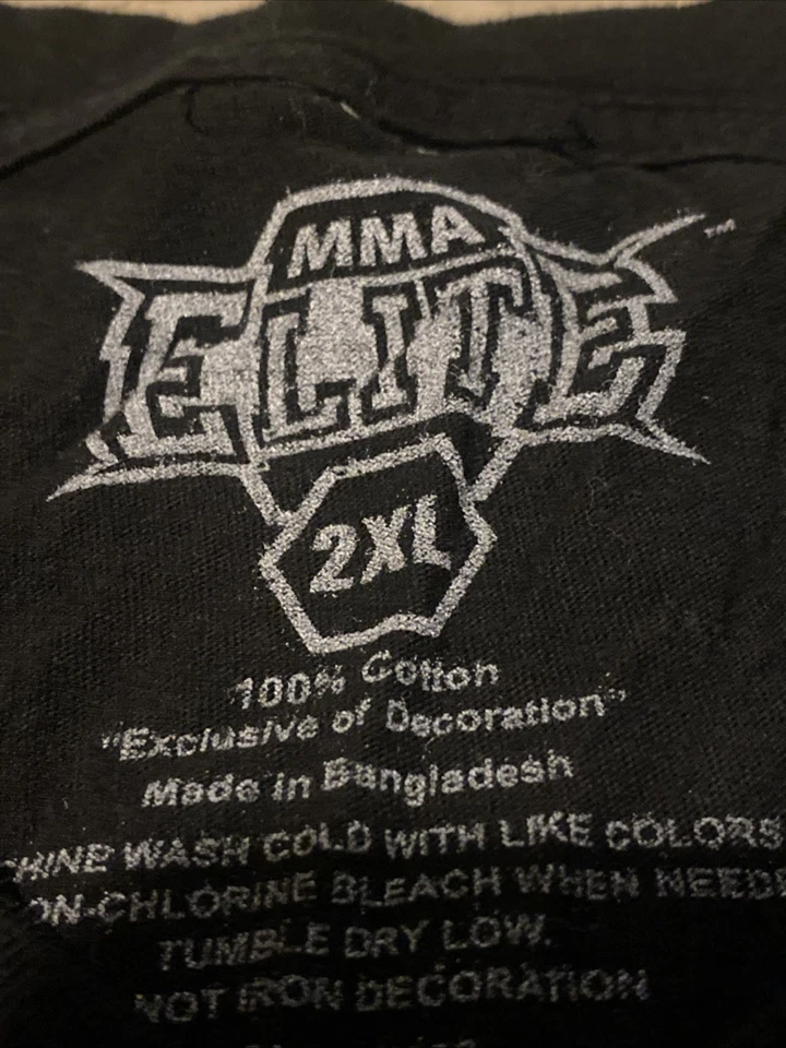 Camiseta MMA Elite x UFC estilo aflicción cruzada cuello en V 2XL Jesse Pinkman Rogan Foto 3 de 4