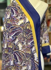 Miraclesuit Paisley Sarong Cover Up Shawl Patreo Scarf One Size Purple Wrap