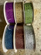 6 Rotoli Adesivi Glitterati Die Cut Nuovi