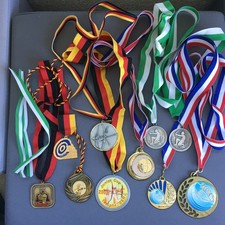 10 różnych masywnych medali ochronnych, główne. Łucznictwo, także Francja