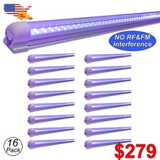 16Pack 40W LED UV Bar 4FT Black Light Ceiling Fixture Event Lighting Party D cor