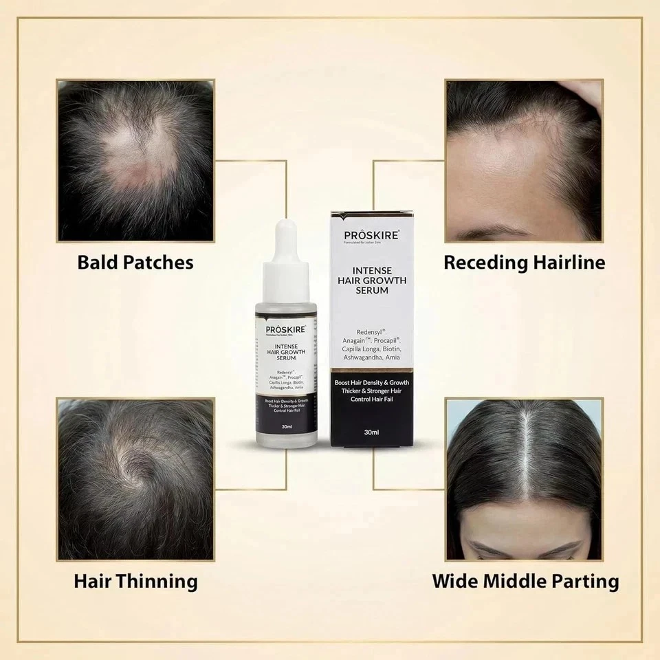 Proskire Intense Hair Growth Serum | Boosts Hair Density & Thickness - 30ml