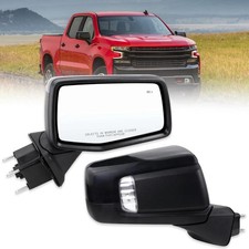 Right Passenger Side Mirror Compatible with 2019-2025 Chevy Silverado 1500 With