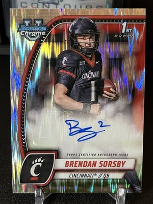 Brendan Sorsby 2024 Bowman U Chrome 1st Stealth Refractor Auto #PA-BSO Rookie