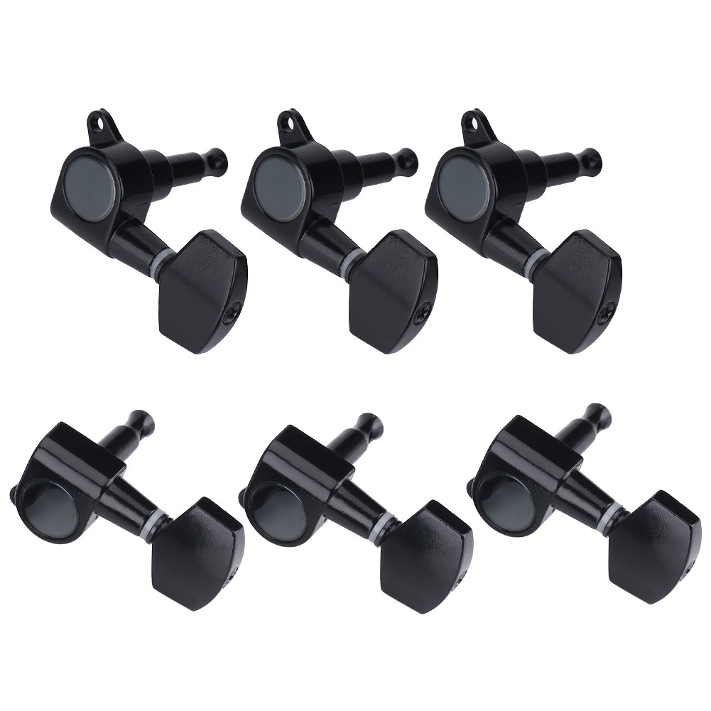 6 Black Zinc Alloy Guitar Pegs For Folk/Electric Guitar Recommended
