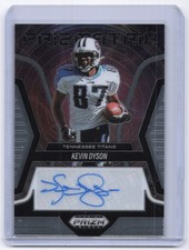 2025 Panini Prizm Black Football Kevin Dyson Prizmatrix Auto Titans
