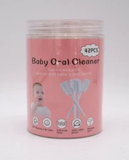 Baby Oral Cleaner 42Pcs Gentle & Soft Double Wave Soft Brush 360° Cleaning Safe