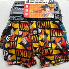 Boys Dragon Ball Z Boxer Briefs 4 Pairs Size XS 4-5 