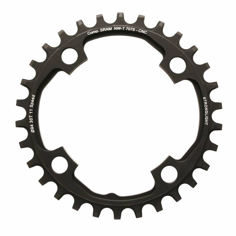 Piatto vtt 4bra d.94 per sram x01 stronglight 30dts mono nero alluminio 7075 11v