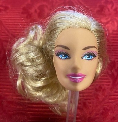 Mattel Barbie 1998 Kopf lange blonde Haare 31 MC87