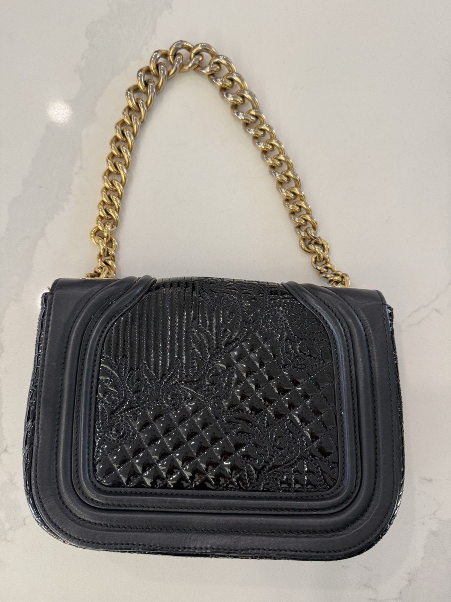 Authentic Gianni Versace Vanitas Black Barocco Quilted Medusa