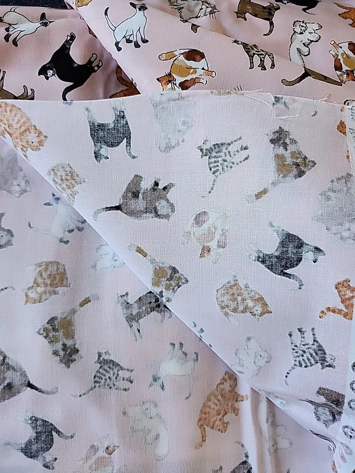 Cat Kitten Feline Pink Allover Cotton Fabric Timeless Treasures C5331 1/2 Yard - Image 4 of 4