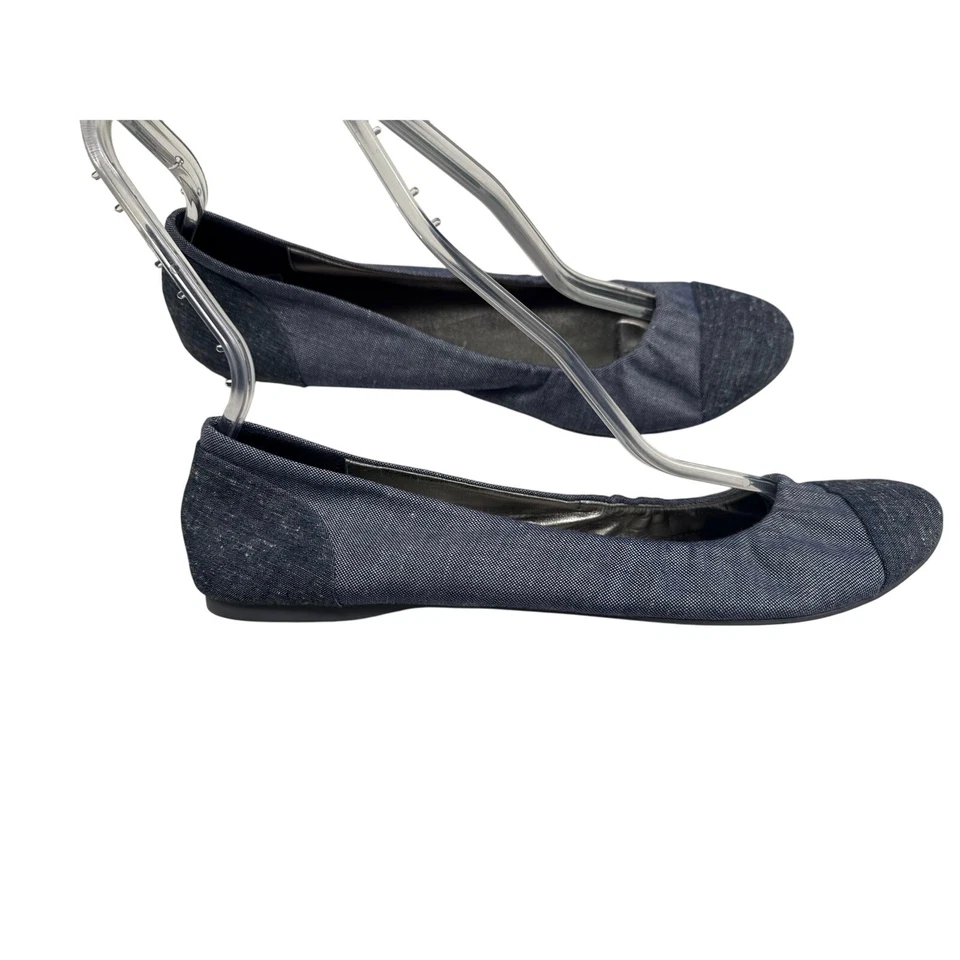 J CREW women's Chambray ballet flats size 10 Made in Italy, Preppy, Academia - Image 3 of 4