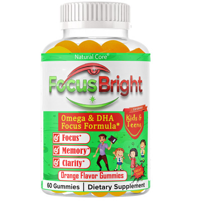 Brain Focus Booster Vitamins for Kids & Teens, Omega 3 6 9 Gummis concentration