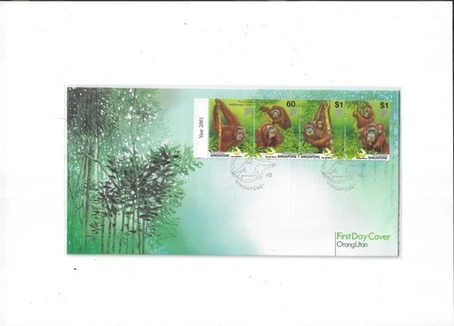 Singapore Year 2001 Orangutan FDC