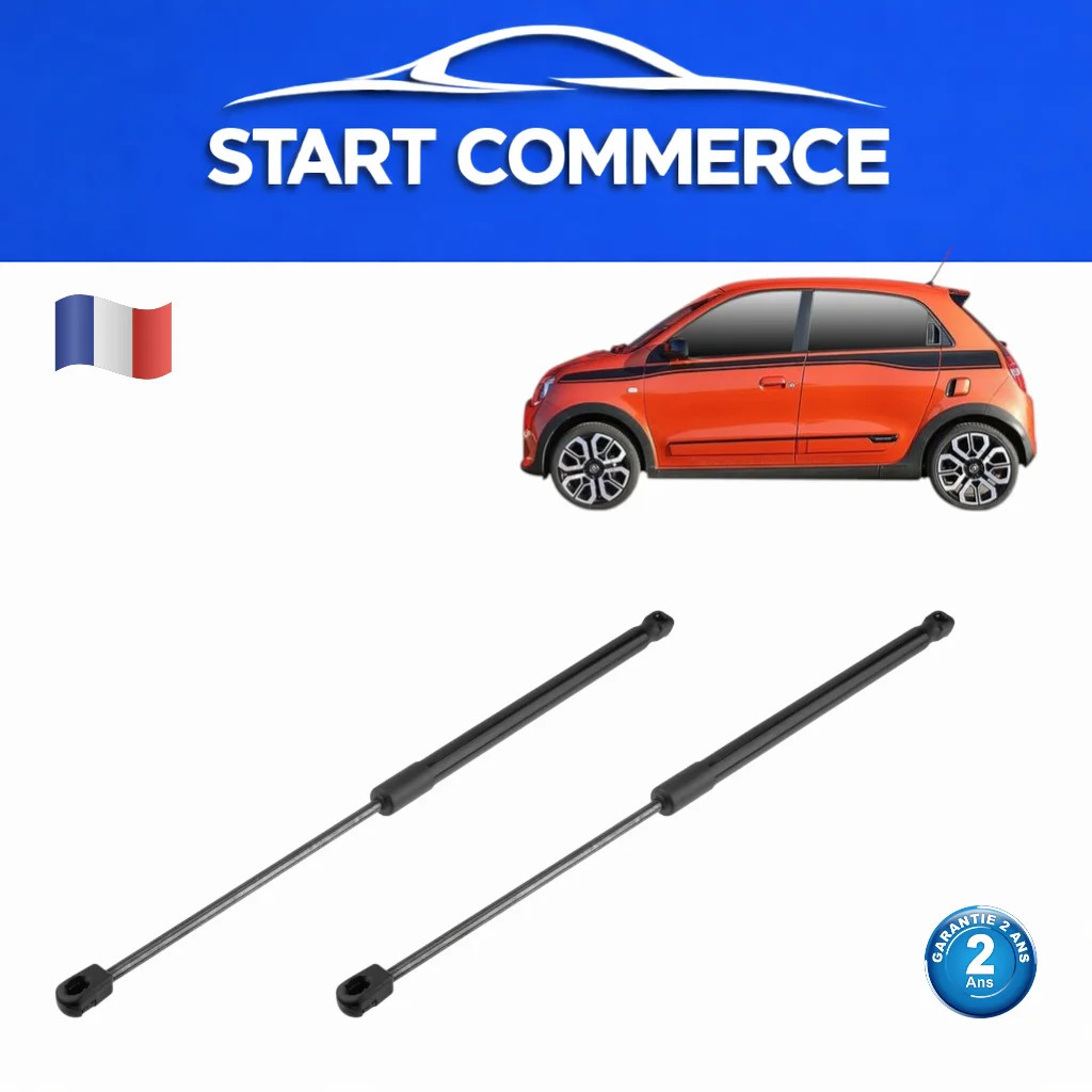 Paire de Vérins de Coffre Haute Résistance pour Renault Twingo III Finition Acier
