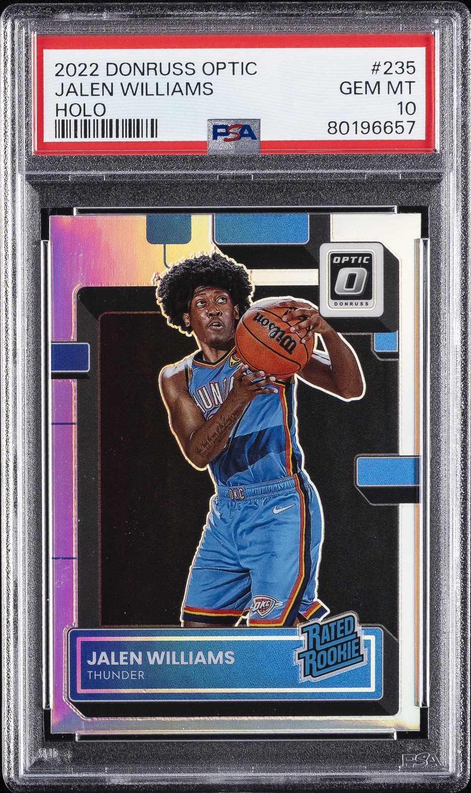 2022 PANINI DONRUSS OPTIC HOLO #235 JALEN WILLIAMS PSA 10