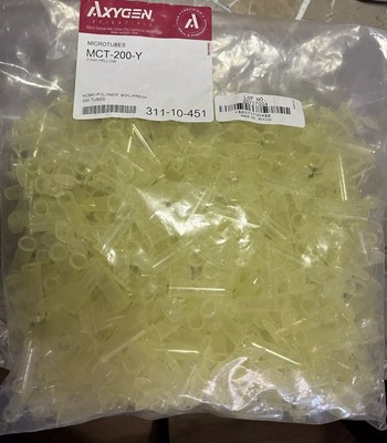 Axygen Micro Tubes w/ Closure Caps 2.0ml - 500 Tubes-Yellow MCT-200-Y