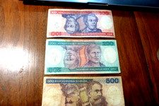 LOT OF 5  BANKNOTES BANCO CENTRAL DO BRASIL 80'S VERY NICE CONDITION L107