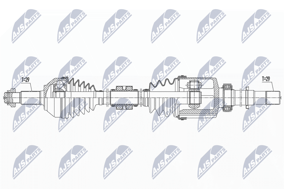 Nty Driveshaft For Nissan X-Trail T31 08- Renault Koleos 08 - Image 8