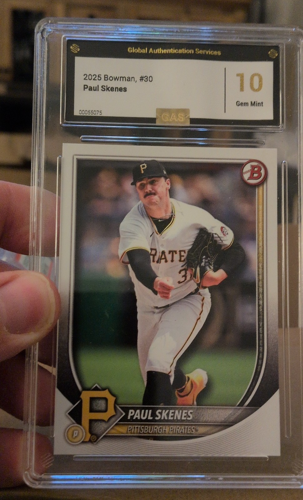 2025 Bowman - Paul Skenes #30 GMA Graded 10