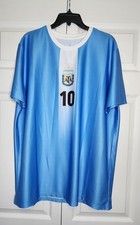 AFA Official Argentina Messi Mens Tshirt Size XL Blue Short Sleeve Football New