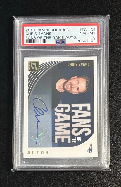 2018 Panini Donruss Fans Of The Game Chris Evans Auto #FG-CE PSA 8