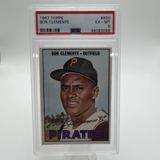 Vintage Baseball 1967 TOPPS #400 ROBERTO CLEMENTE PSA 6 EX-MT PIRATES BEAUTIFUL