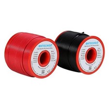 22 Gauge PVC 1007 Solid Electric Wire Each 100 ft 22 Gauge 100ft Red and Black